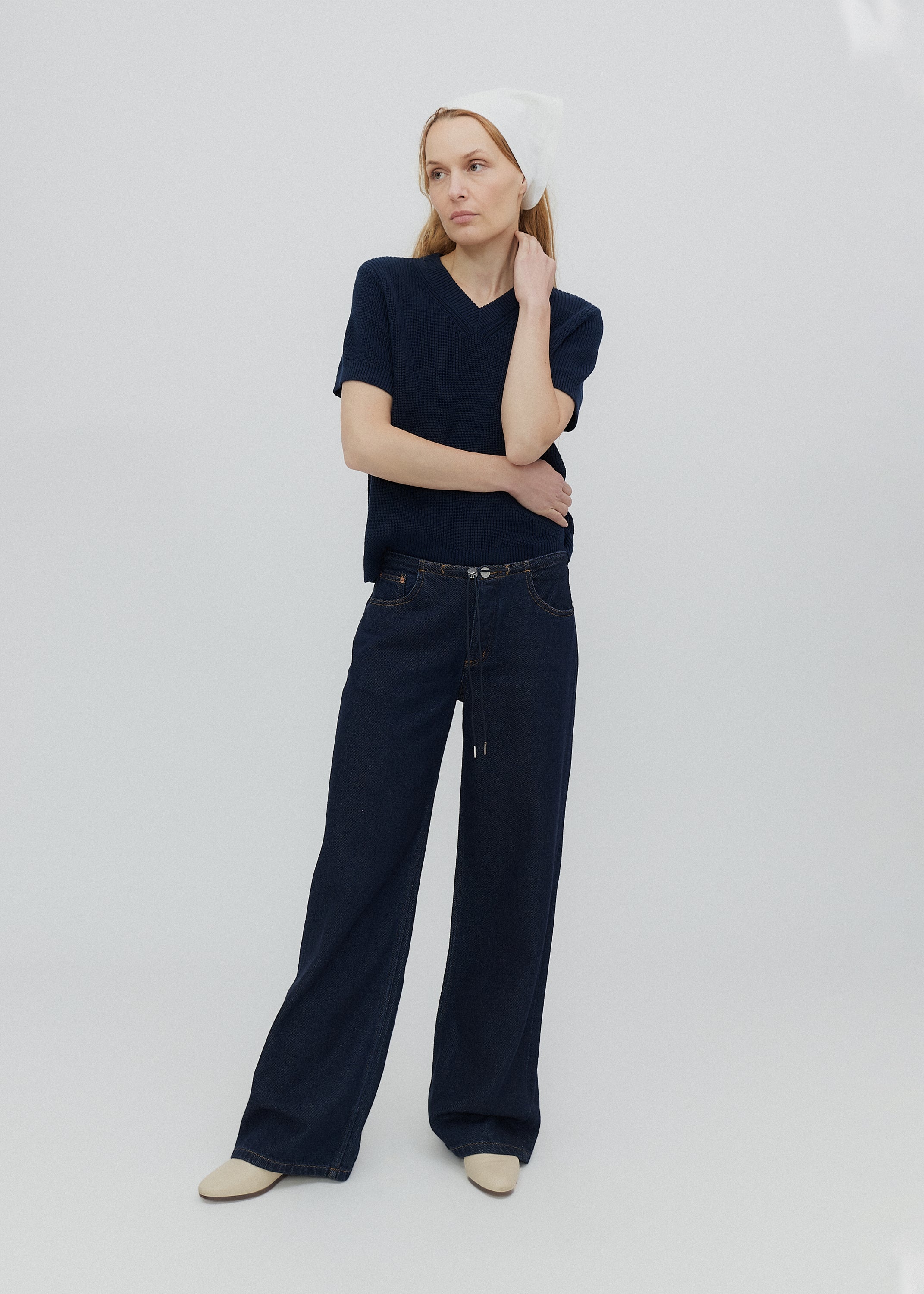 パンツ CLANE BACK OPEN DENIM ALL IN ONE INDIGO CLANE - バック オープン デニム オールインワン - BACK OPEN