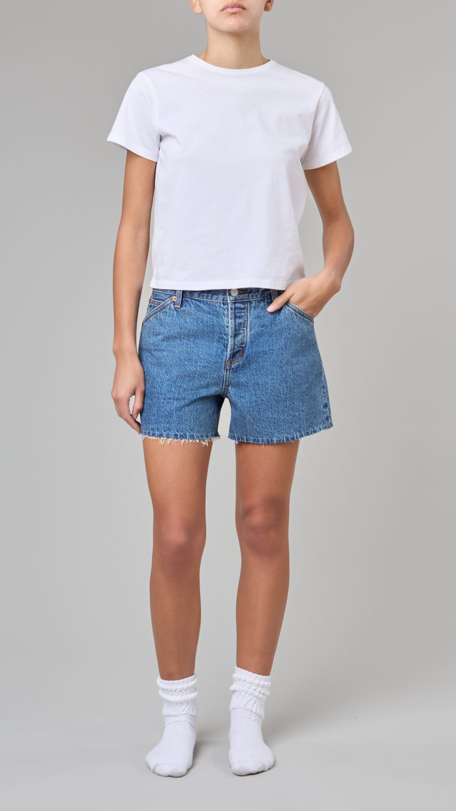 Cut Off Shorts in Classic Blue