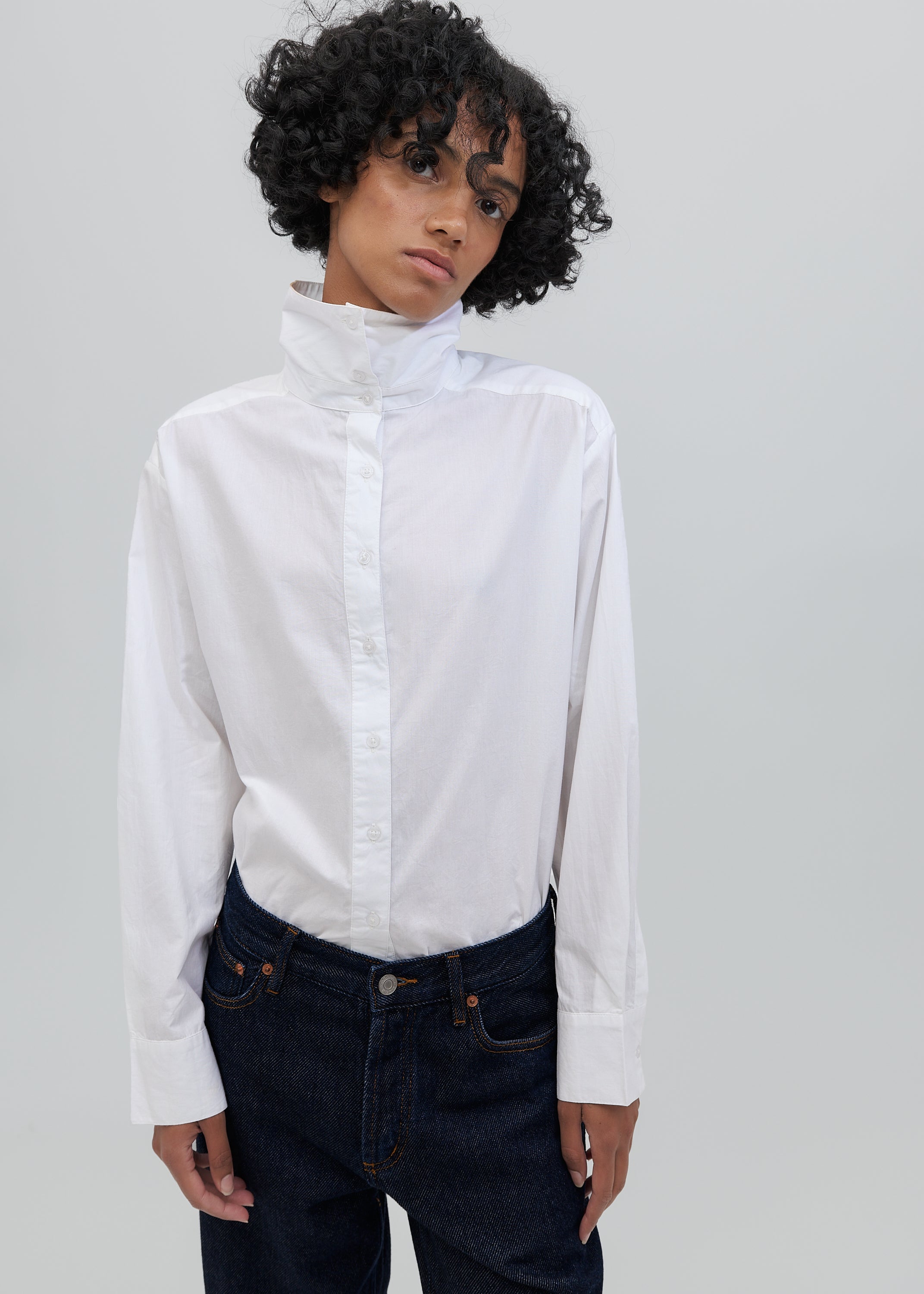Madison Button Down in Milk