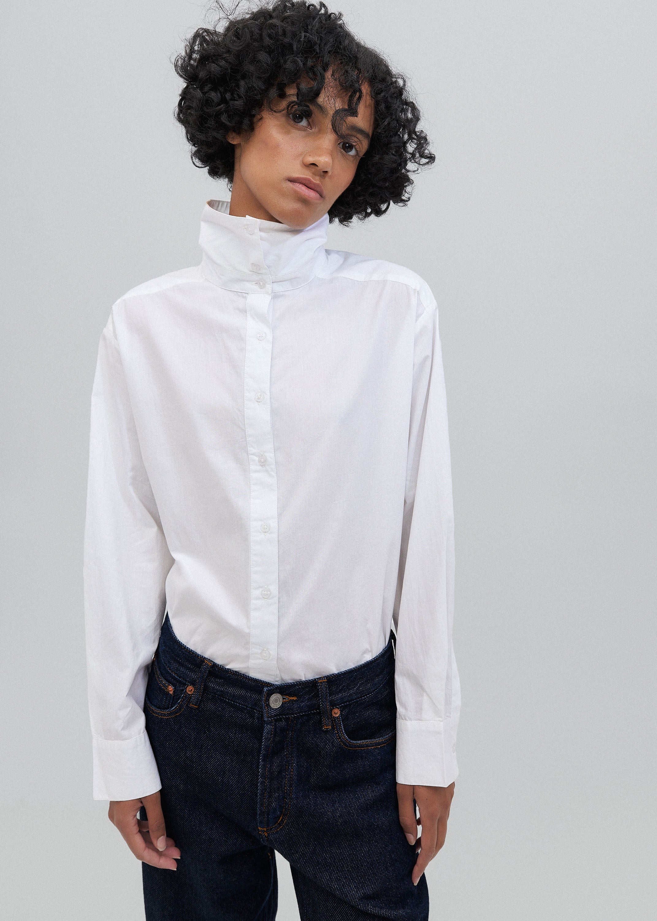 Madison Button Down in Milk