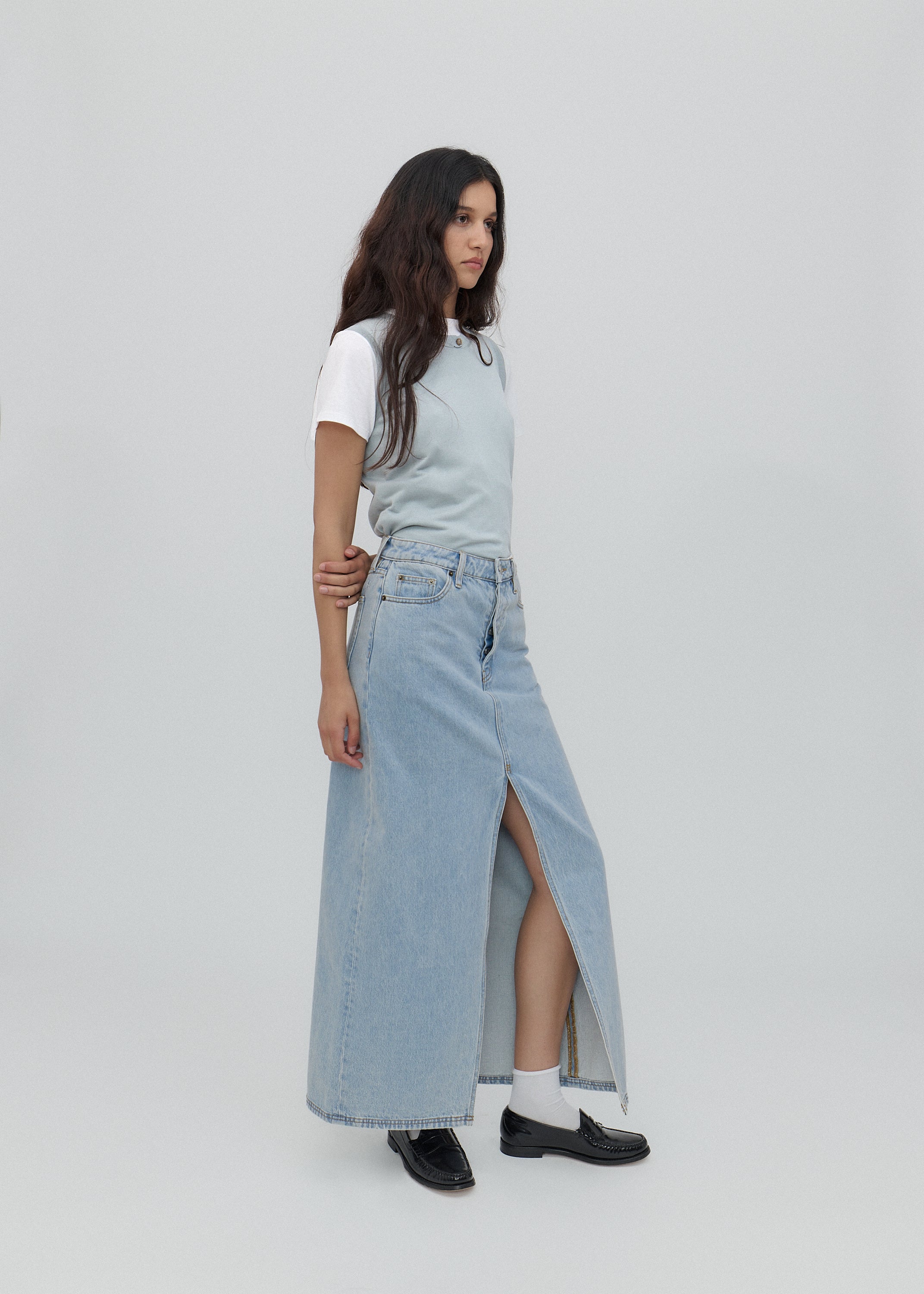 Lima Skirt in Vintage Blue
