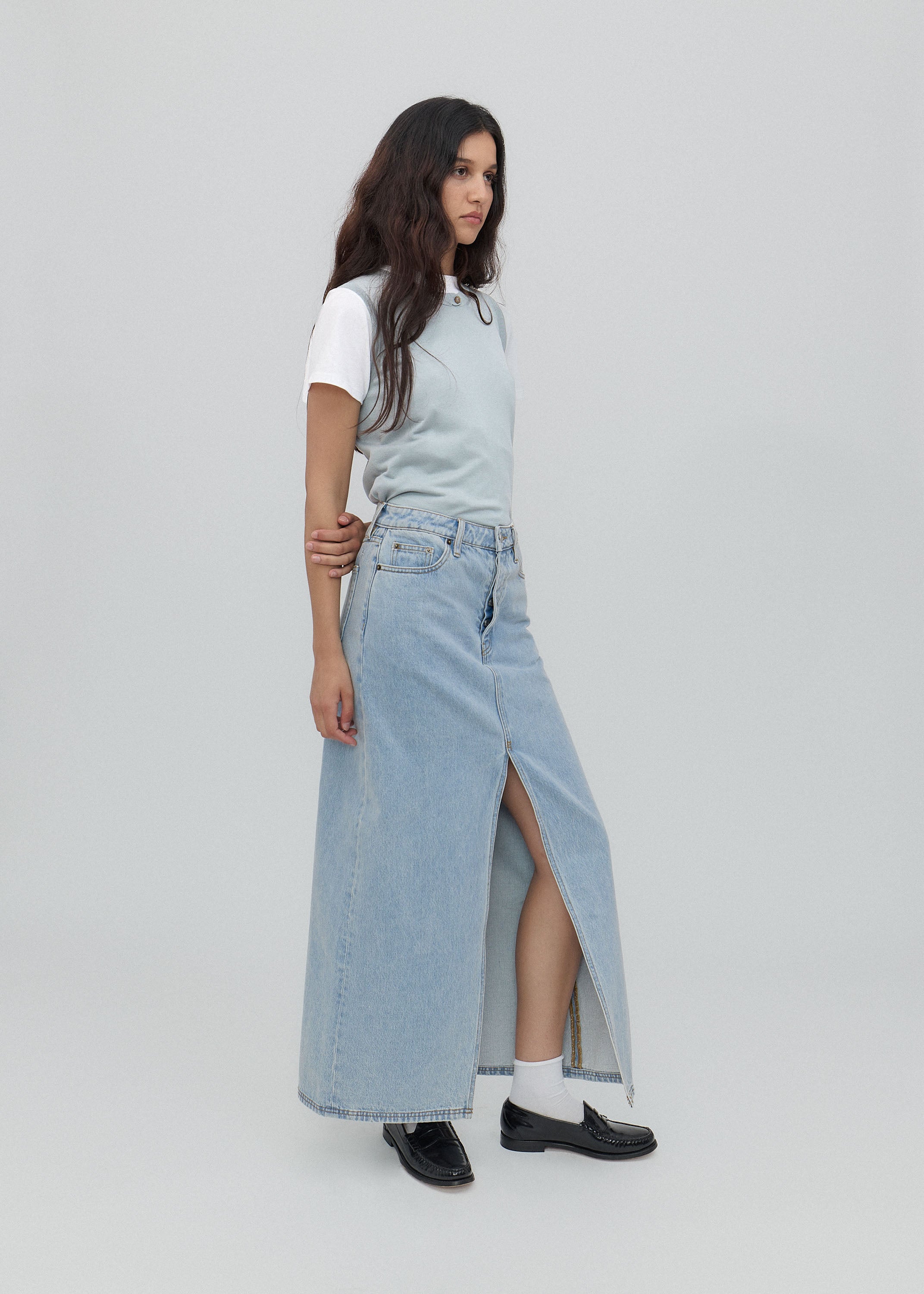 Lima Skirt in Vintage Blue