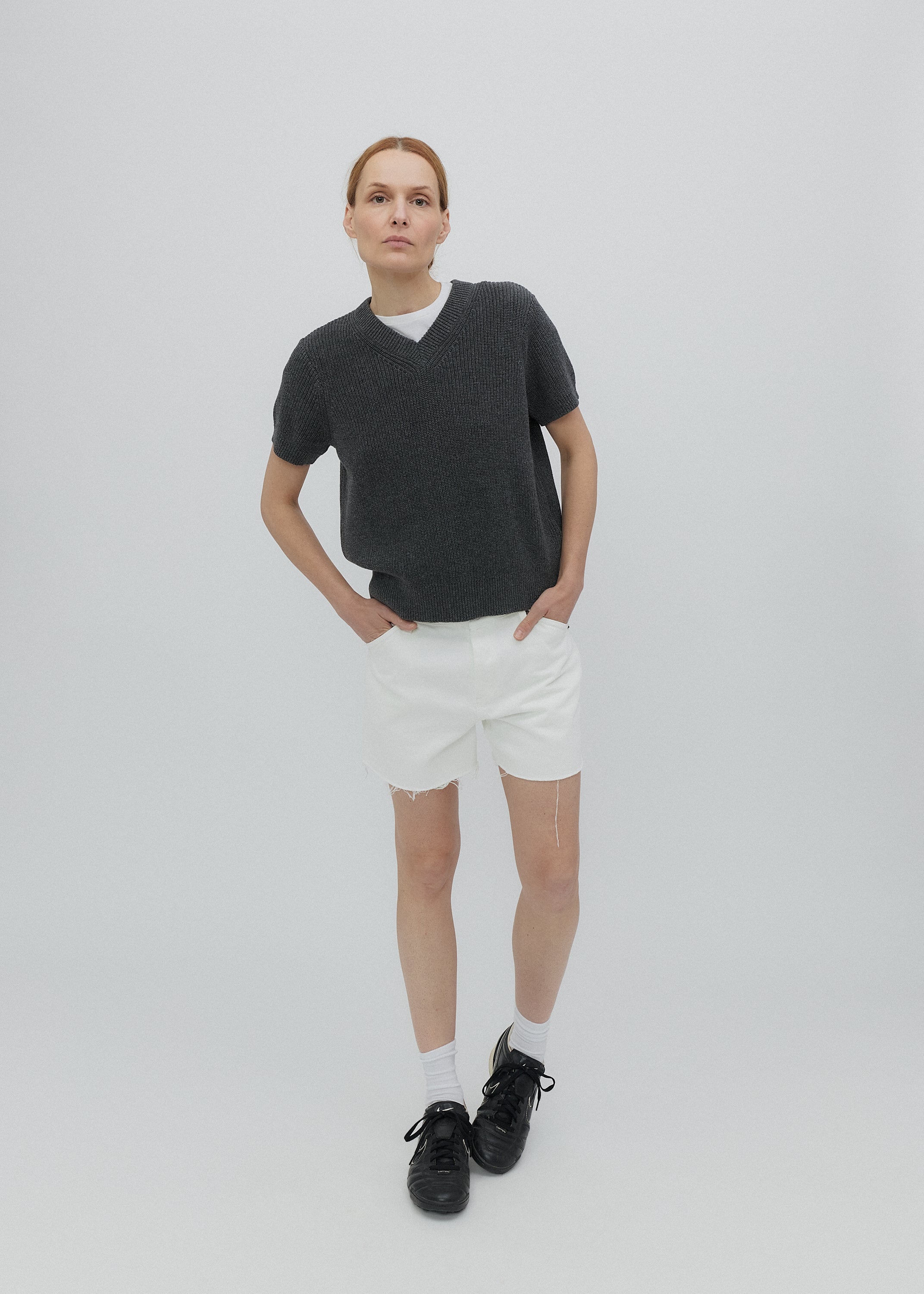 Cut Off Shorts in Milk