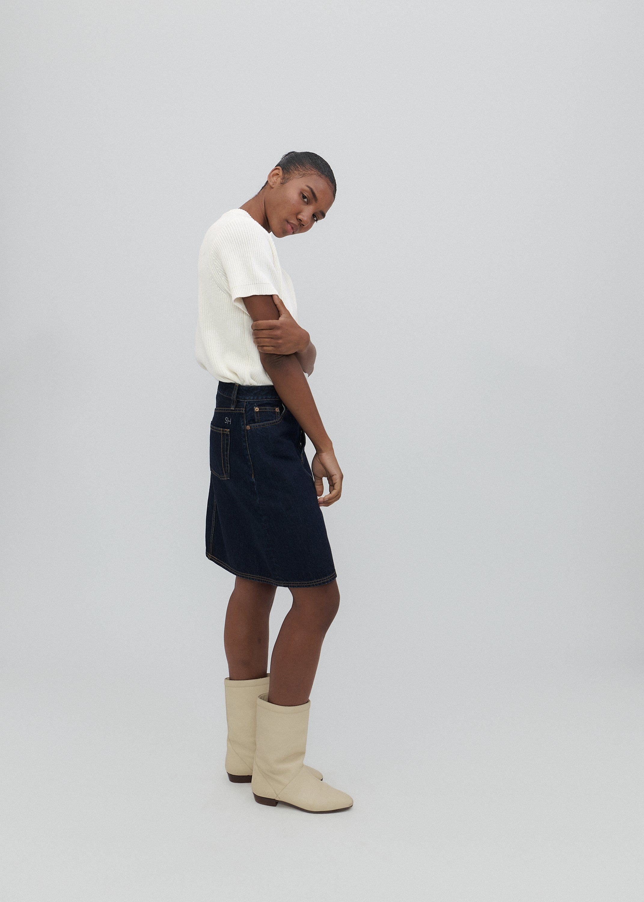 Girl Skirt in Indigo Indigo
