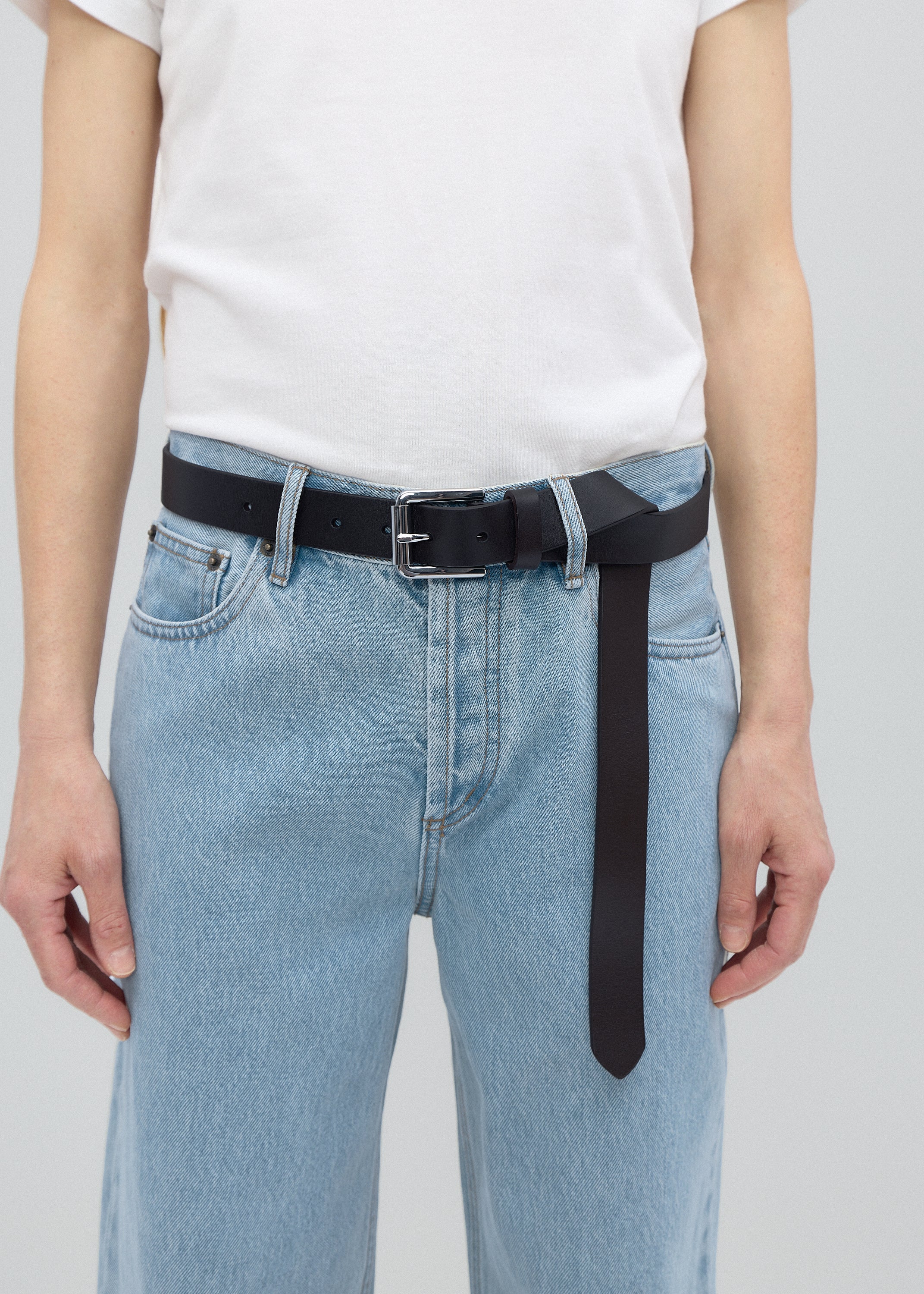 Long Belt in Dark Brown