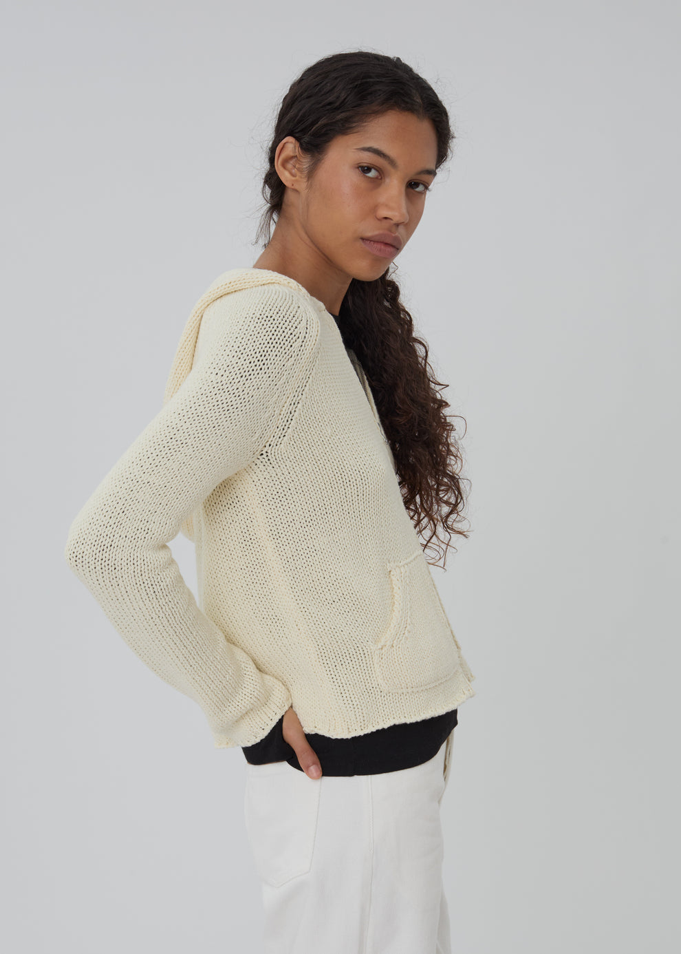 Bear Zip Up in Stone