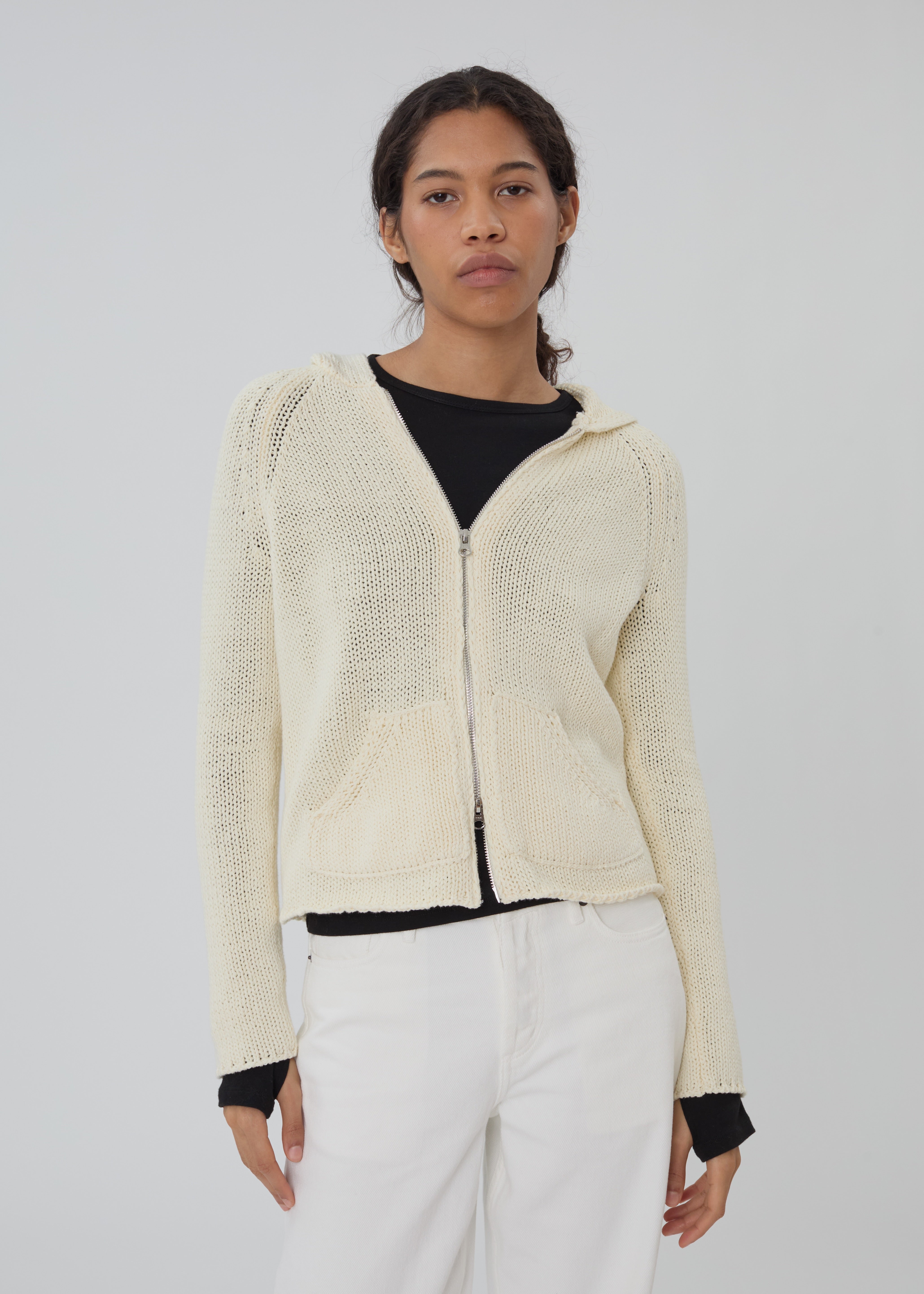 Bear Zip Up in Stone