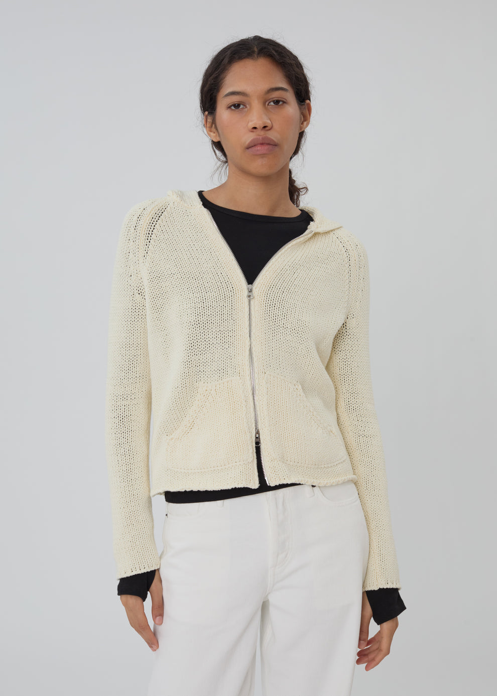 Bear Zip Up in Stone