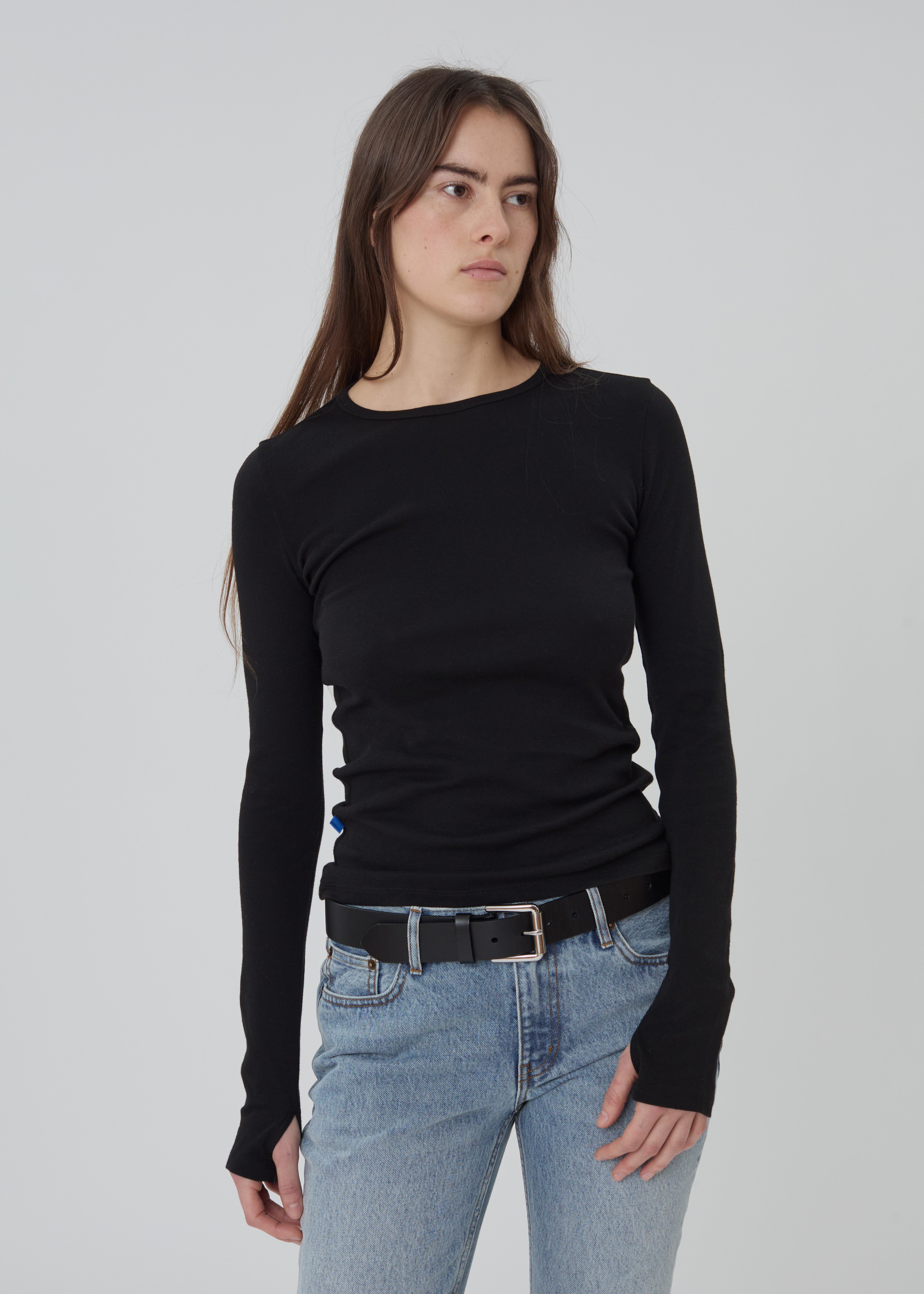The Long Sleeve Shirt in Black