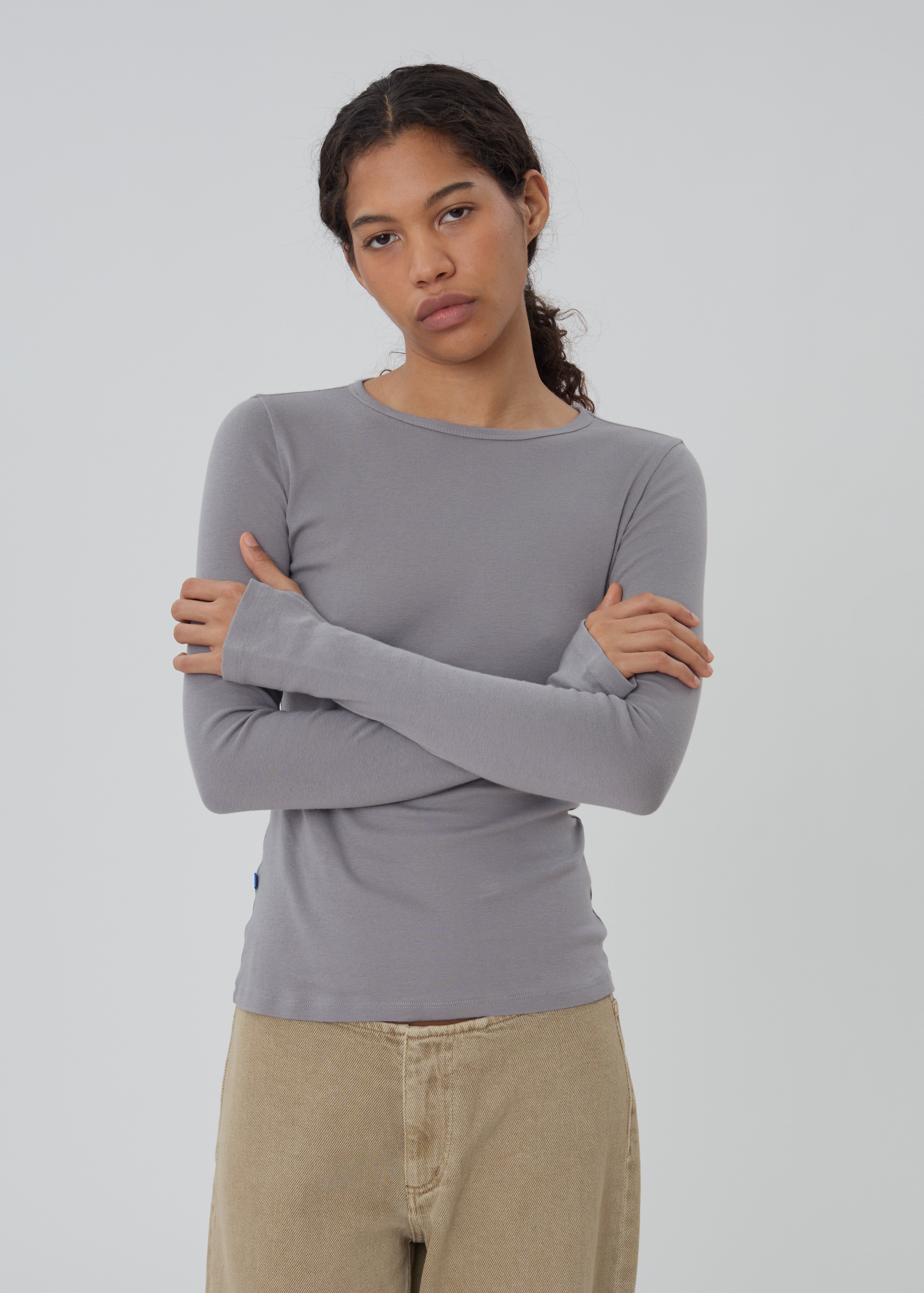 The Long Sleeve Shirt in Grey