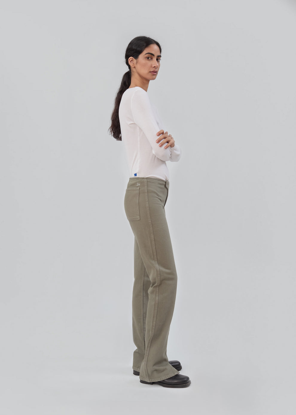 11 Jean in Army Green