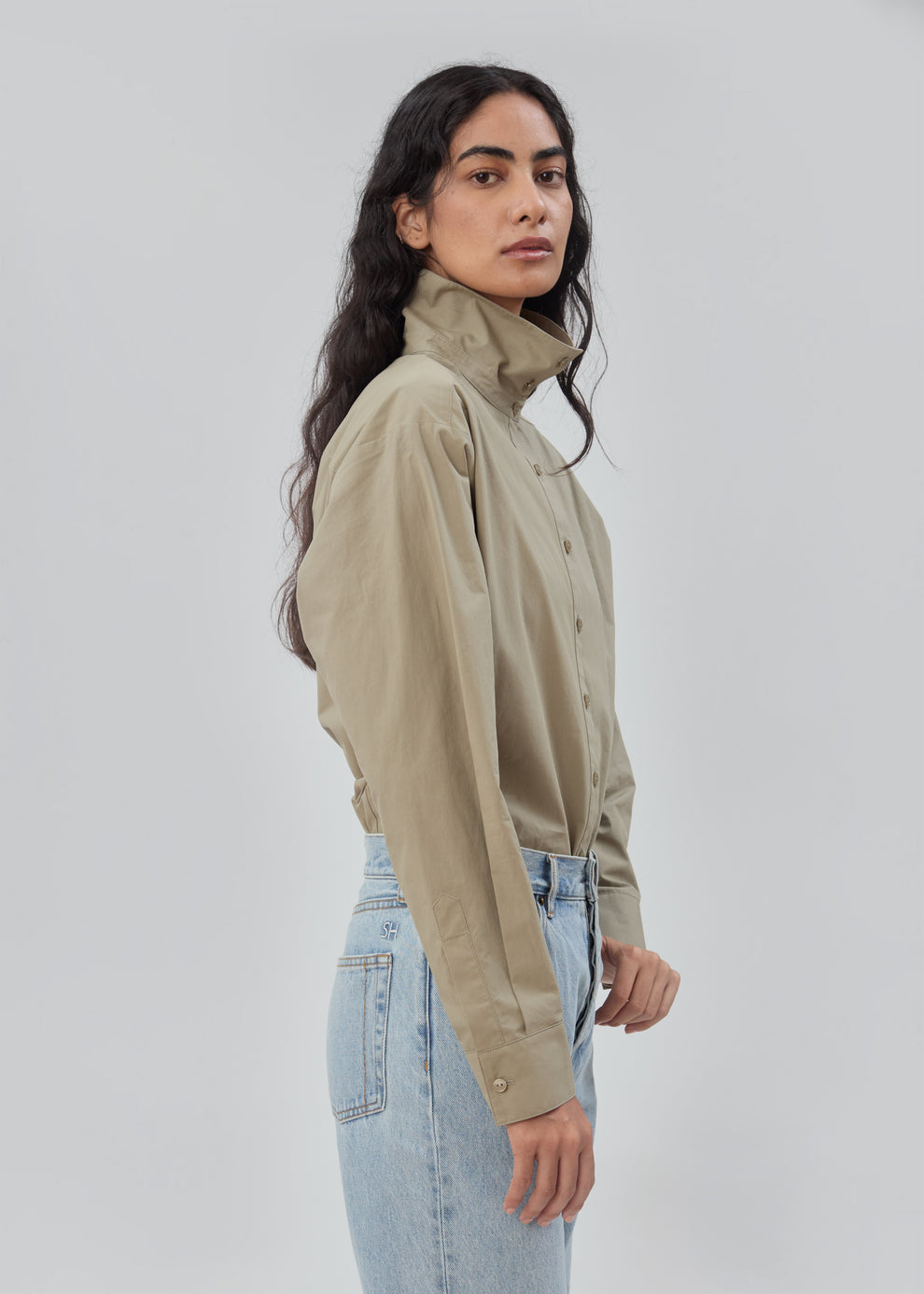 Madison Button Down in Army Green