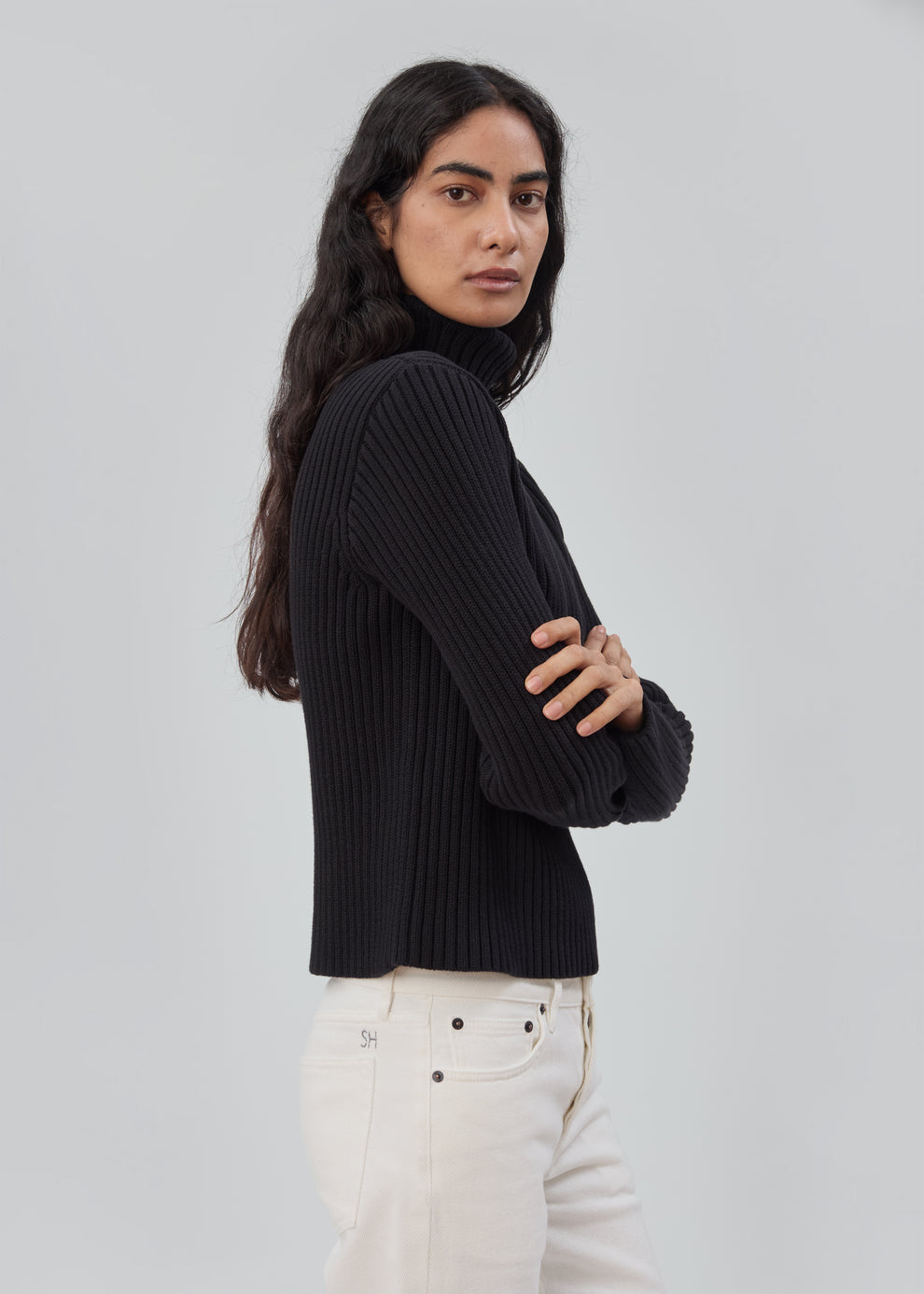Miller Turtleneck Sweater in Black