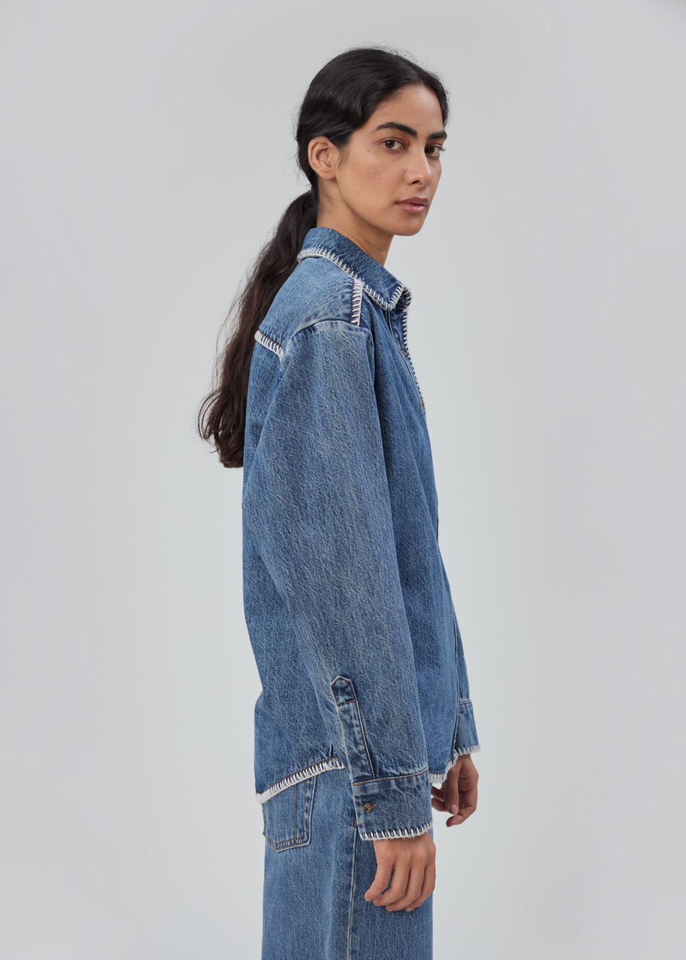 Western Shirt in Classic Blue