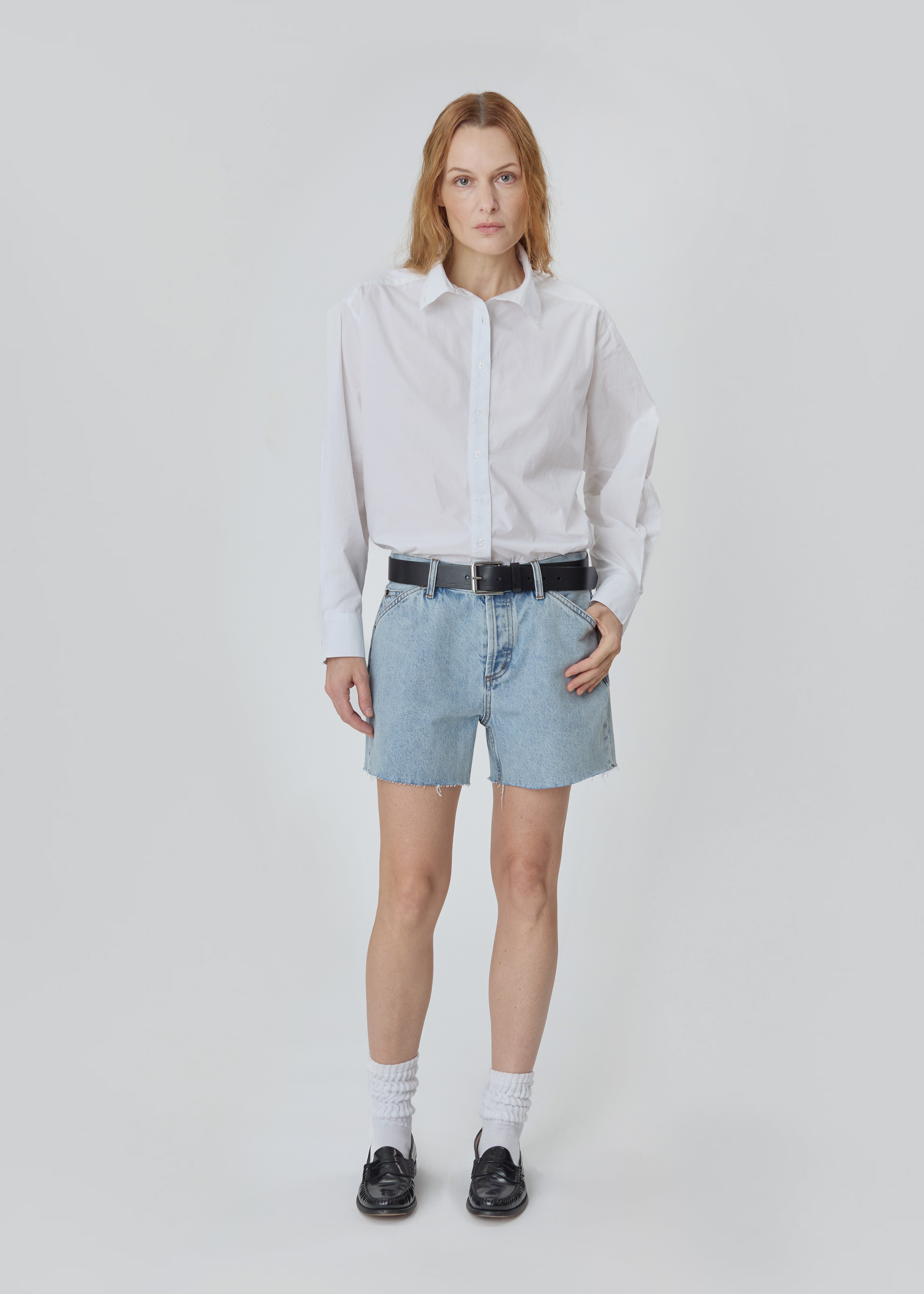 Cut Off Shorts in Vintage Blue from Still Here - $230