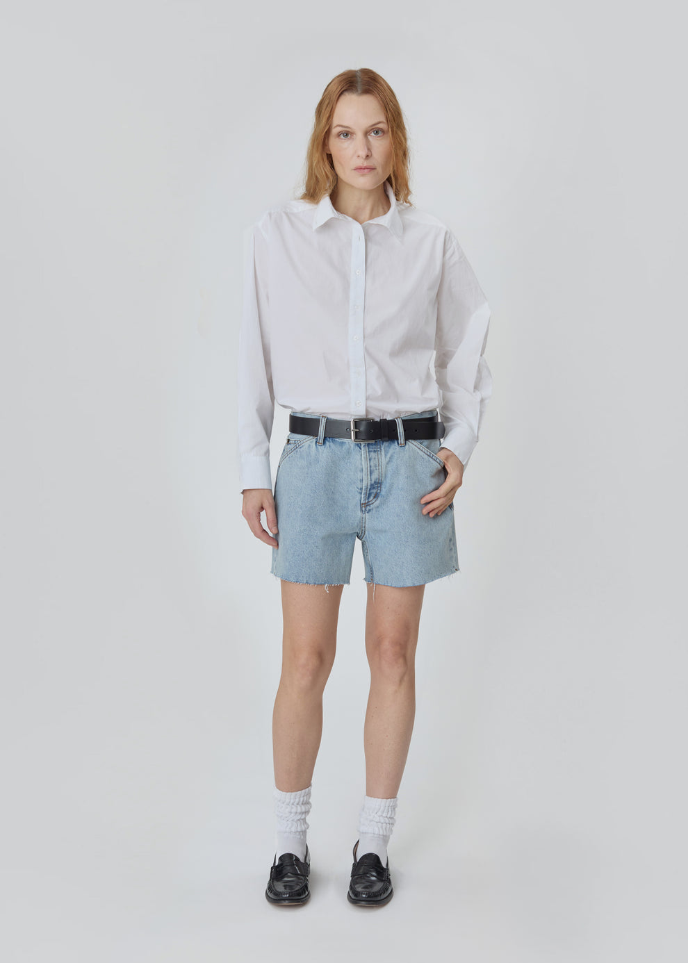 Cut Off Shorts in Vintage Blue