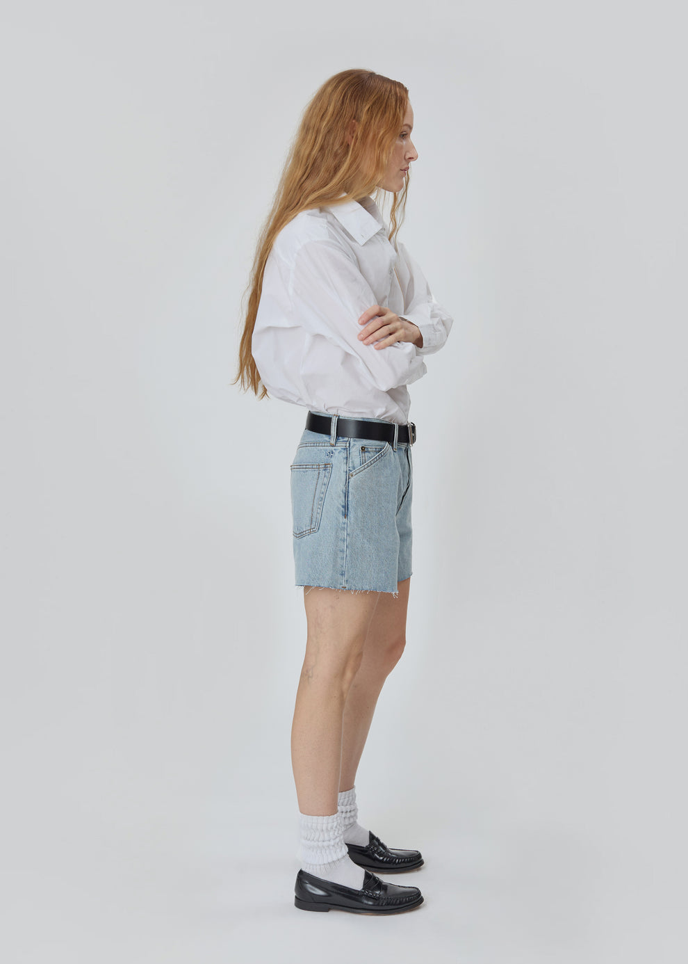 Cut Off Shorts in Vintage Blue