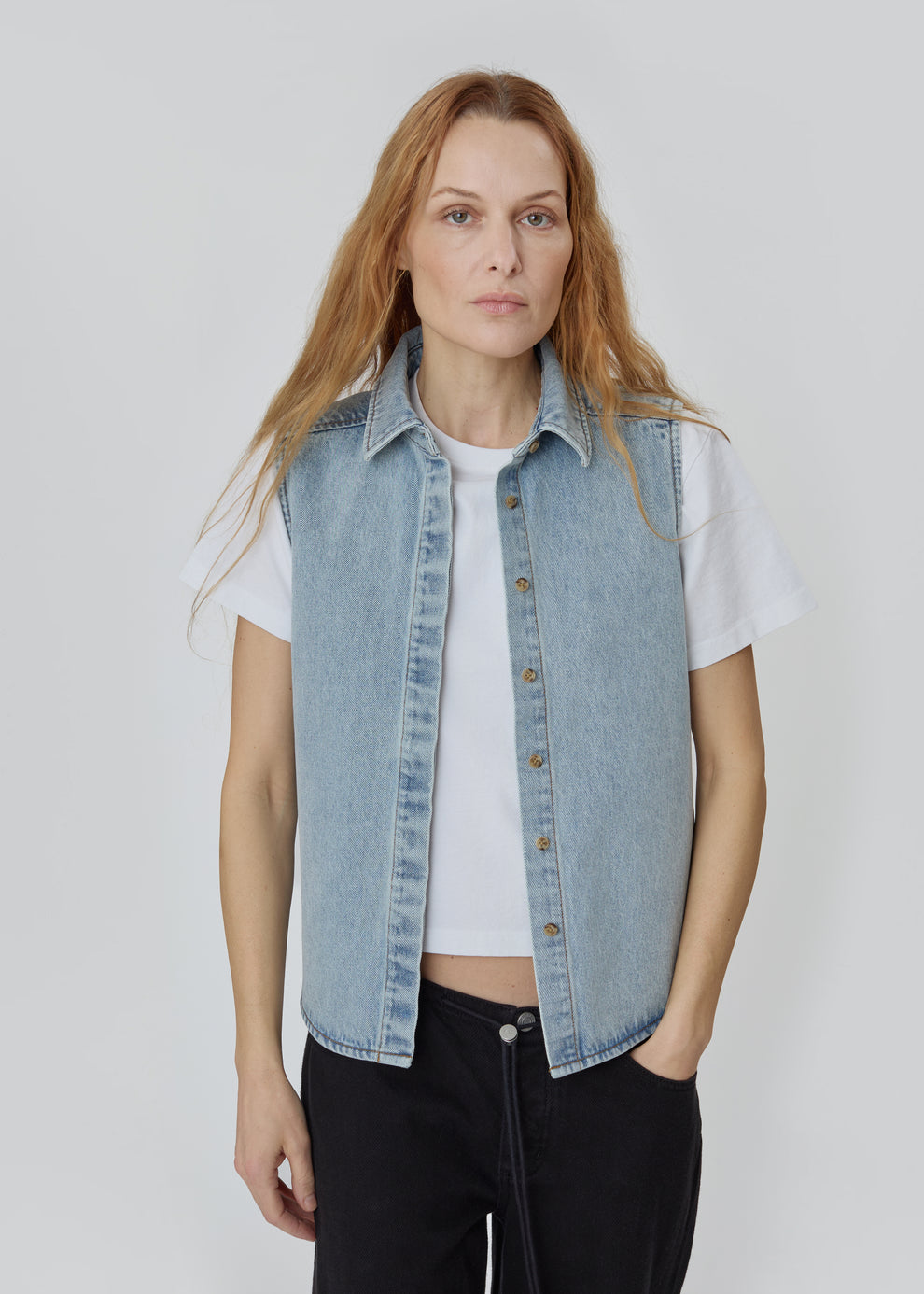 Emma Top in Vintage Blue