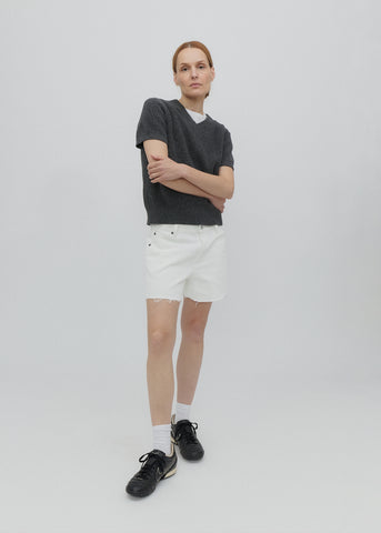 Cut Off Shorts in Milk